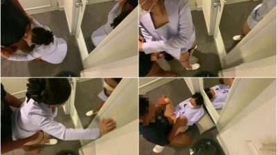 คลิปหลุดไทย รีบอมควยผัวก่อนไปทำงานรอบดึก ยืนเย็ดพยาบาลหน้าประตูห้องก่อนออกบ้าน เย็ดคาชุดพยาบาล กางเกงในยังคาอยู่ที่ขา