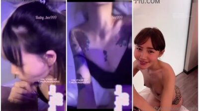 น้องเบเบี๋ BABY_BEE999 ขึ้นขย่มควยคาชุดนอนไม่ได้นอน โดนผัวเอาควยตีปากก่อนเย็ดโคตรน่ารัก