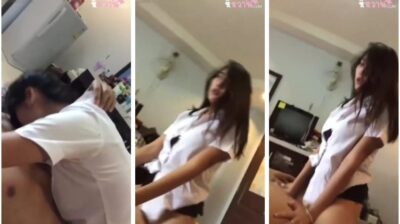 หลุดนักศึกษามอดัง โดนแฟนเก่าปล่อยคลิปเย็ด เย็ดกันคาชุดตอกสด ๆ อย่างเด็ด