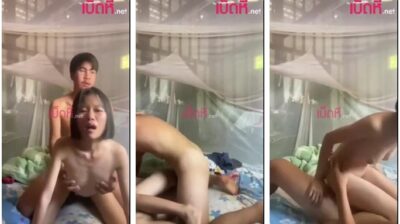 นัดเย็ดก่อนเปิดเทอม เย็ดวันที่แม่ไม่อยู่บ้าน ขย่มควยแฟนโคตรเงี่ยน หีใหญ่เกินตัวโดนซอยหีร้องลั่น