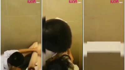 นักเรียนนัดเย็ด พากันมาเย็ดในห้องน้ำห้างดัง จับกดหัวโม๊คควย โคตรเงี่ยน โดนห้องข้าง ๆ แอบถ่ายมาปล่อยกลุ่มลับ
