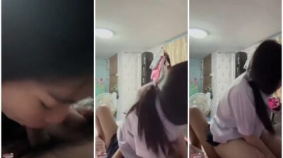 วัยรุ่นไทยโดนเย็ด เสียงน้องครางเสียวดังมาก นั่งอมควยก่อนขึ้นคร่อม เอาควยเสียบหีขย่มเย็ด