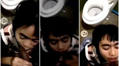 คลิปหลุดนักเรียนม.ปลาย แอบมานัดอมควยในห้องน้ำโรงเรียน