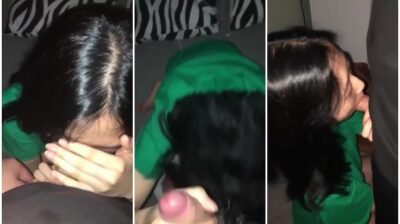 วัยรุ่นโม๊คควยแฟน ดูดหัวควยเสียว ๆ พยายามเอามือปิดหน้าแต่ก็เห็นหน้าชัด