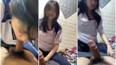 สาวม.ปลาย โดนเพื่อนหลอกมาห้อง บังคับให้อมควย โดนแตกคาปาก