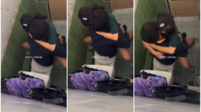 เย็ดสดในห้องน้ำ เนตรนารีกับหนุ่มเทคนิคช่างยนต์ แอบเย็ดกันหลังเลิกเรียน