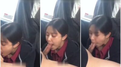 นักเรียนใจเด็ด ดูดควยให้แฟนบนรถแท็กซี่