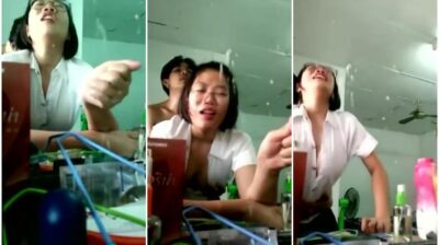 สาวแว่นงานดี แอบโดดเรียนมาเย็ดกับรุ่นพี่ที่แอบปลื้ม