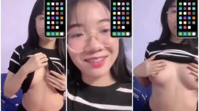 คอลเสียวกับสาวแว่น คุยกันแบบฟิวแฟน ให้แก้ผ้าให้ดู เห็นนมขาว ๆ สวย ๆ แล้วควยแข็งอย่างไว