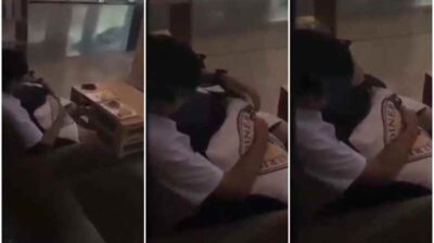 คู่รักนักเรียนไทย แอบนัวเนียนหนุนตักแล้วเอาควยยัดปาก อมควยสดรูดขึ้นรูดลงเสียวซี๊ด