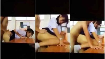 หลุดเด็กมอปลาย นักเรียนสาววัยใสโดนเย็ดหีในห้องเรียน