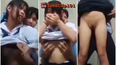 แอบเย็ดเย็ดหีในห้องน้ำ จับซอยหีท่าหมาเย็ดหันคาชุดนักเรียน เอามือบีบนมเงี่ยน ๆ ร้องเสียวลั่น