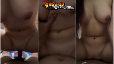 คลิปหลุดทางบ้าน แฟนดันโทรมาตอนขย่มควยให้กิ๊ก คุยไปขย่มควยไป กดควยจนมิดด้าม นมใหญ่ได้อารมณ์จัด