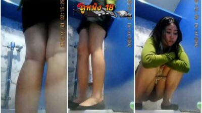 แอบถ่ายห้องน้ำ ซ่อนกล้องส่องหีสาวเข้าห้องน้ำนั่งฉี่ ถกประโปรงโชว์หีโหนก ๆ  นั่งฉี่น้ำเยี่ยวพุ่งออกจากรูหี